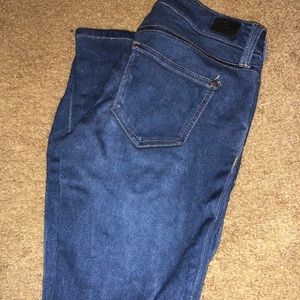 Dark wash celebrity pink jeans